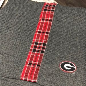 Uga Georgia Bulldogs knitted infinity scarf plaid